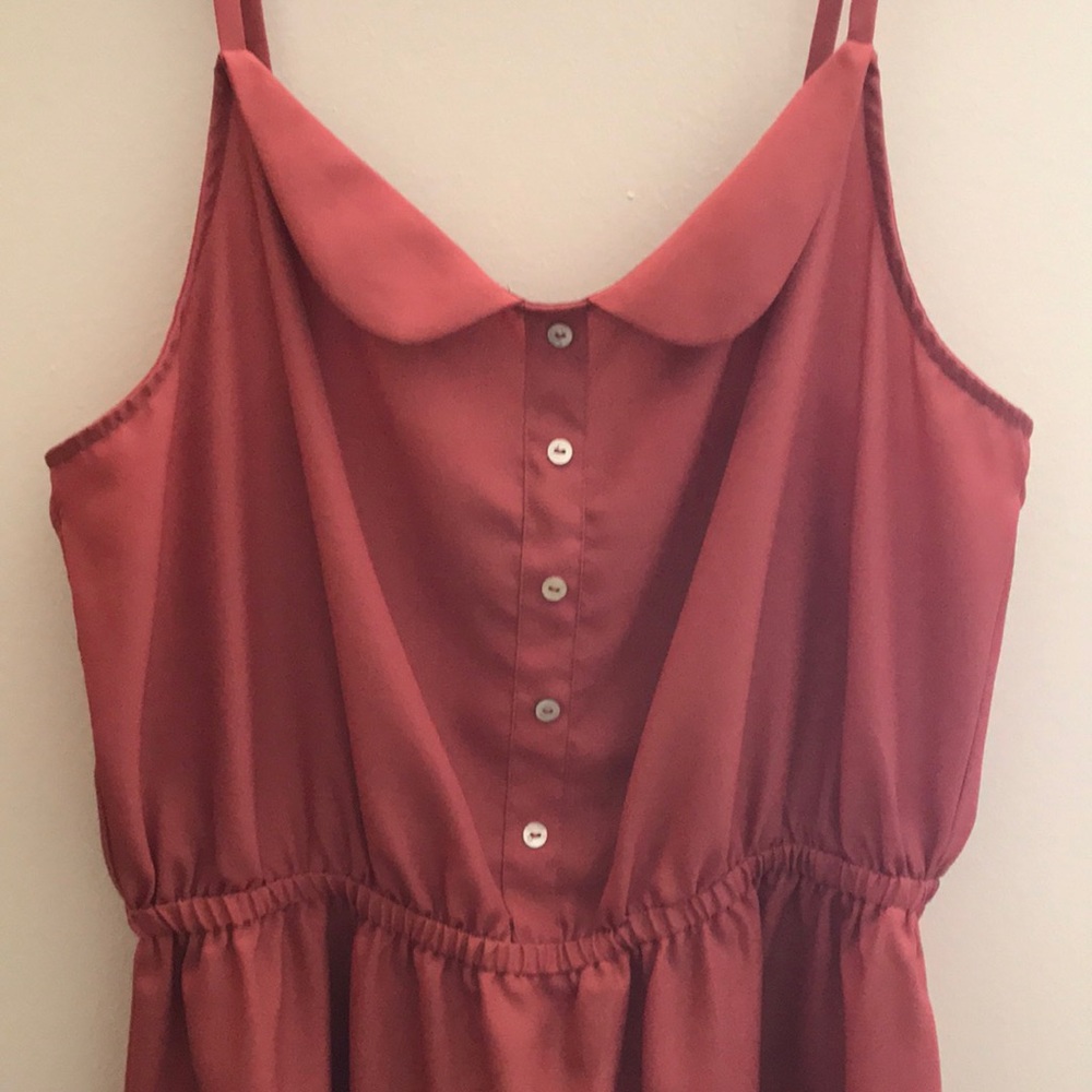 Dark salmon colored dress. Kardashian Kollection.